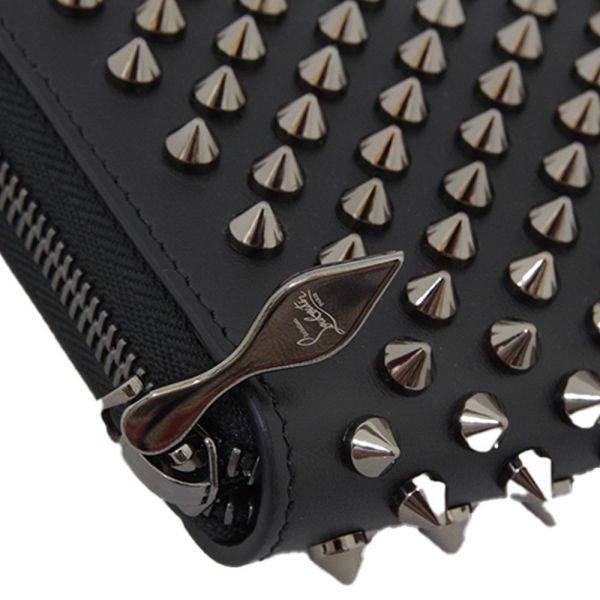 クリスチャンルブタン スパイク 長財布 black/gun metal | inmano.com.br