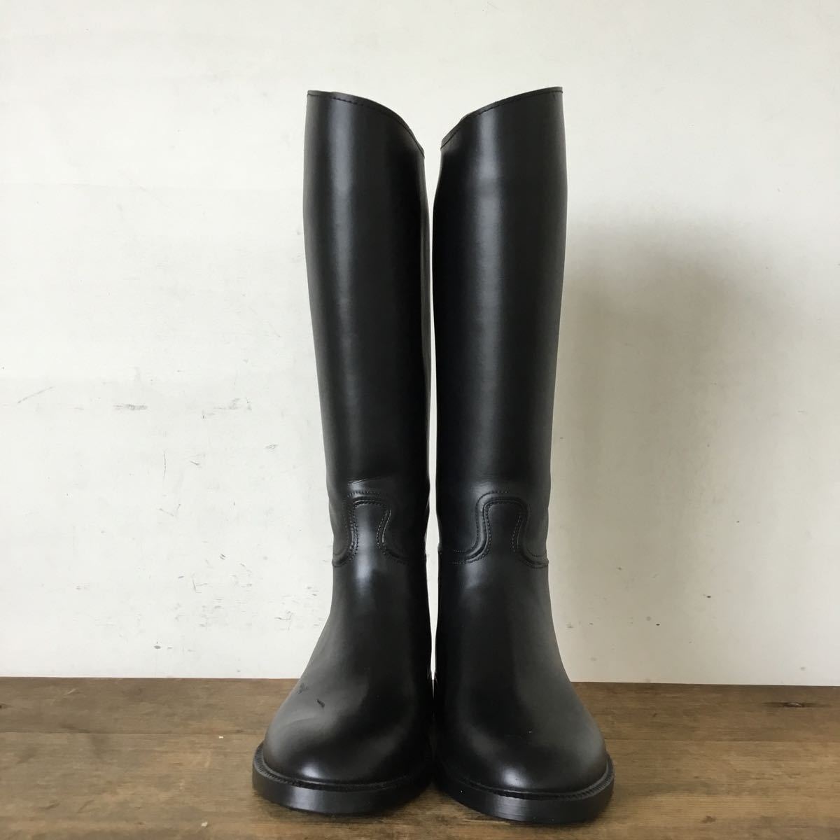 訳あり』エーグル【新品】37 23 5 フランス製 レインブーツ 黒AIGLE
