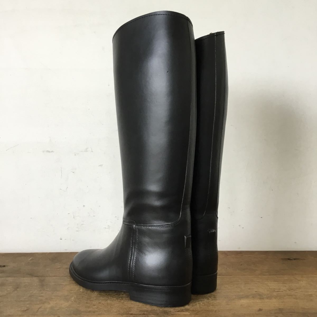 訳あり』エーグル【新品】37 23 5 フランス製 レインブーツ 黒AIGLE