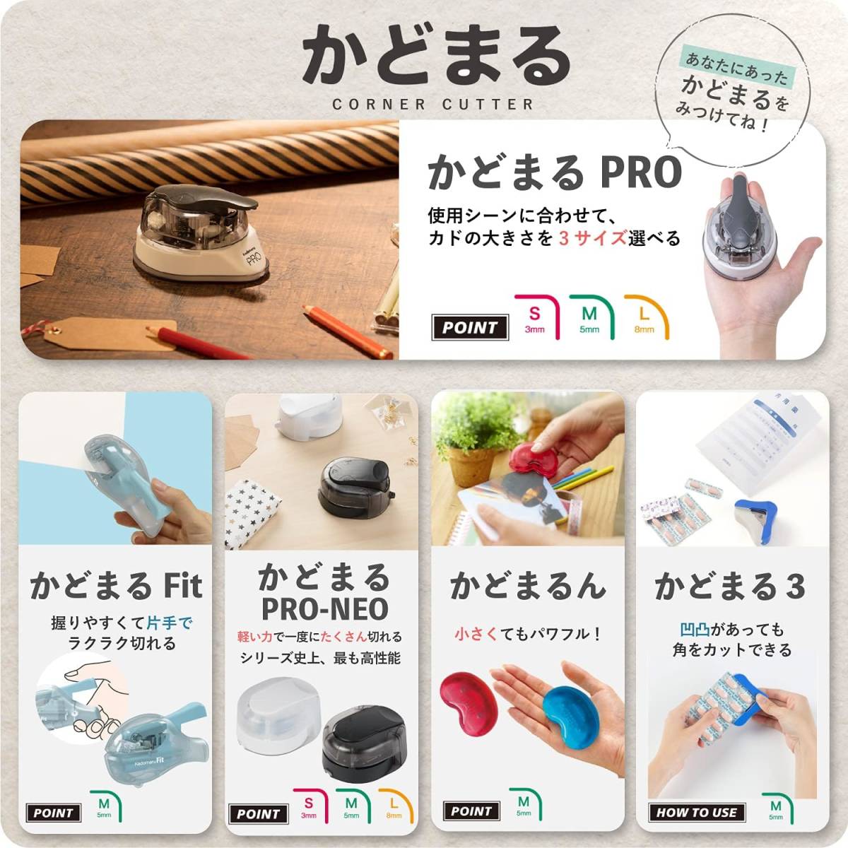 サンスター文具コーナーカッターかどまるPRO S4765036 日本代购,买对网