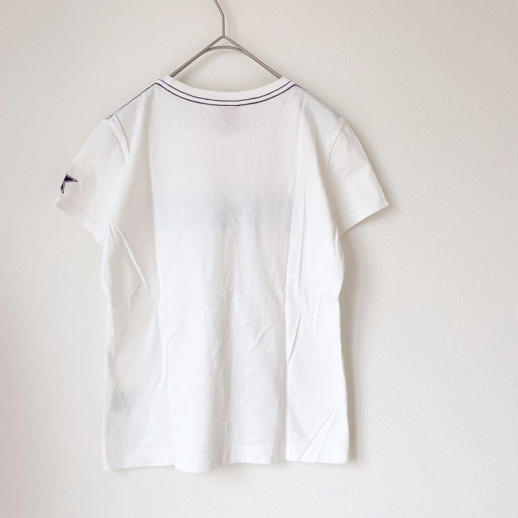 TOMMY GIRLトミーヒルフィガージャパン トミーガール レディースSサイズ ロゴ半袖Tシャツ カットソートップス白ホワイト紫レディースの画像4