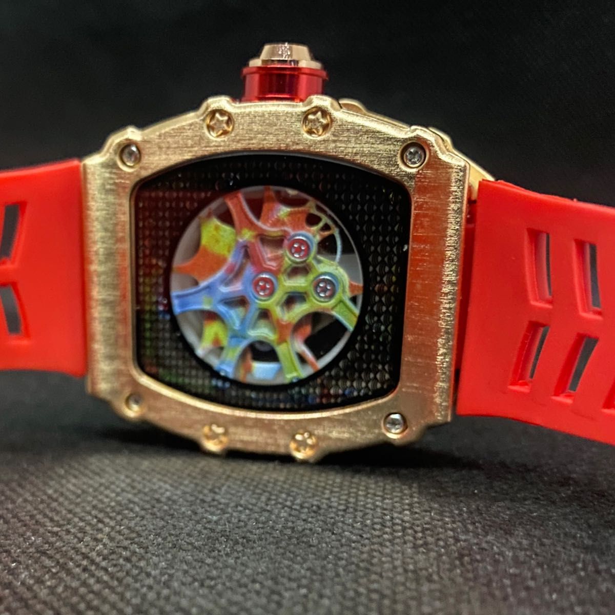 【日本未発売 アメリカ価格20,000円】PINTIME リシャールミル トゥールビヨンオマージュ メンズ腕時計 高級腕時計