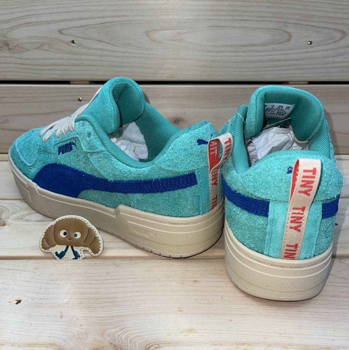  Puma 23cm Thai колено хлопок z зеленый PUMA TINYCOTTONS CA PRO Kids Junior сотрудничество спортивные туфли замша ребенок обувь натуральный кожа 