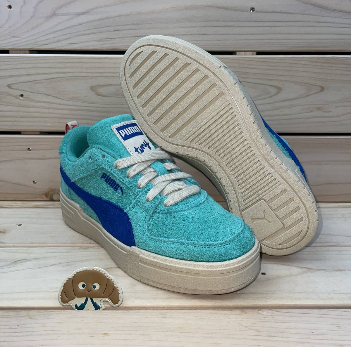  Puma 23cm Thai колено хлопок z зеленый PUMA TINYCOTTONS CA PRO Kids Junior сотрудничество спортивные туфли замша ребенок обувь натуральный кожа 