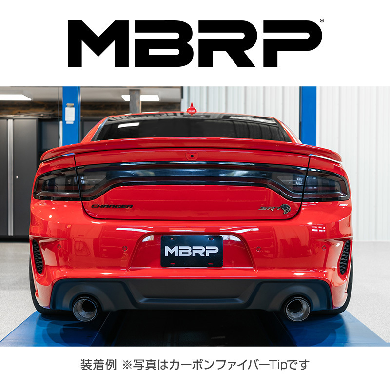 MBRP 2017-2024 ダッジ チャージャー RT 5.7L V8 CAT-BACK レース エキゾースト カーボンファイバーTip 正規品_画像3