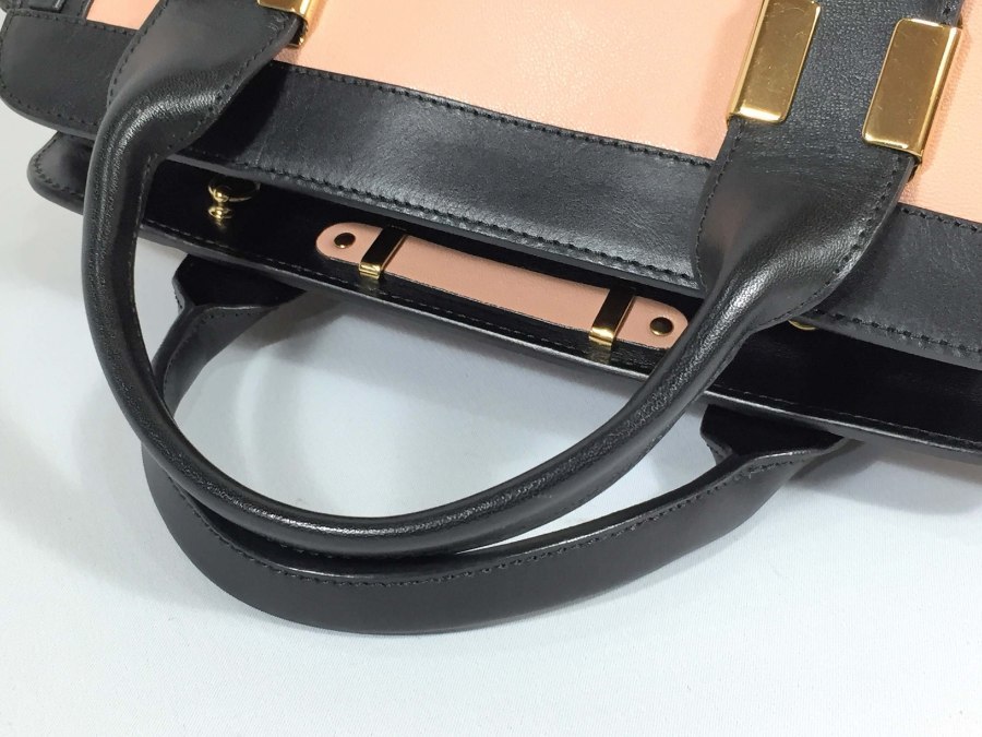 クロエ ハンドバッグ アリス 2way ショルダー レザー ブラック×ピンク