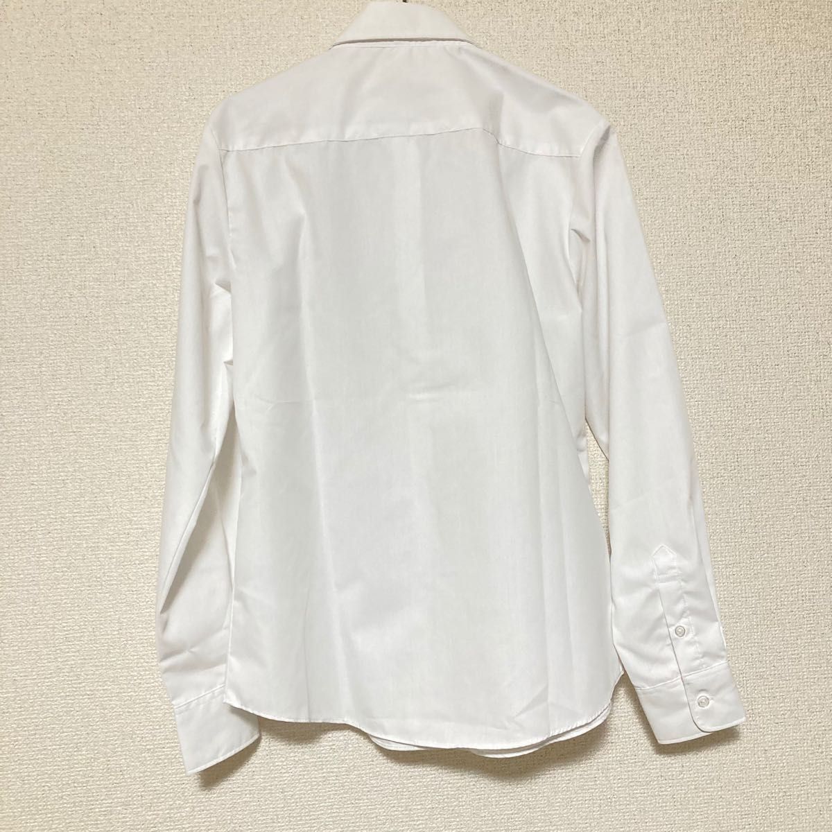 タグ付き 無地　白　ワイシャツ　リクルート　就活　透けにくい　イージーアイロン　仕事　新品　M S 無地　仕事　ビジネス