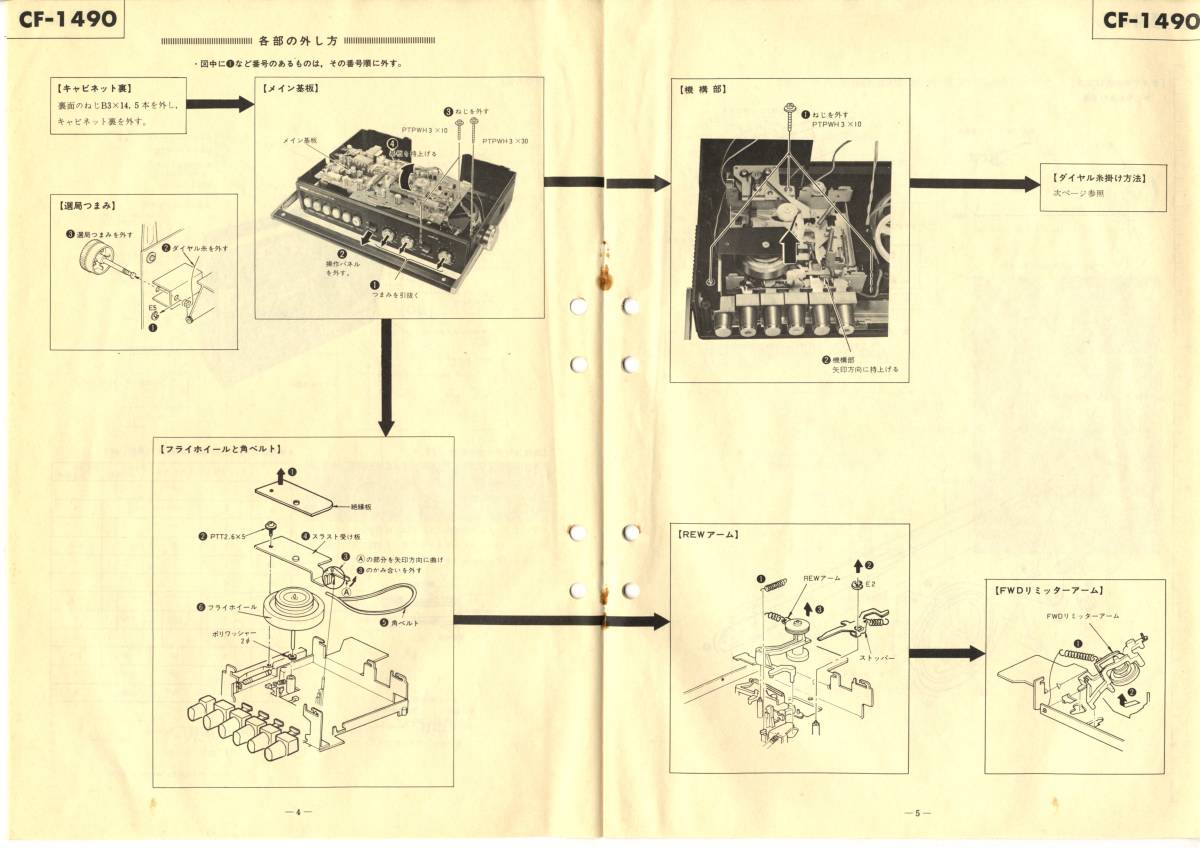 BCL* rare beli card *IBS* chair la L. voice + extra *SONY*FM/AM radio attaching cassette ko-da-*CF-1490 color service guide attaching 