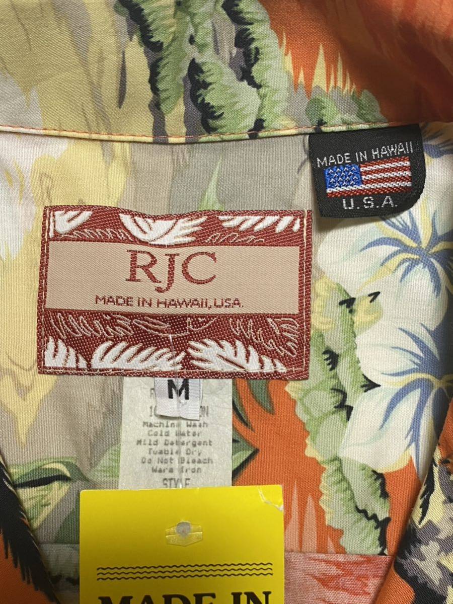 未使用　タグ付き　RJC ロバートjクランシート　アロハシャツ　サイズ　M HAWAII USA製_画像5