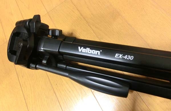 ■Velbon（ベルボン） 中型アルミ製三脚 EX-430 美品 使用感薄めですがクィックシュー欠品_画像4