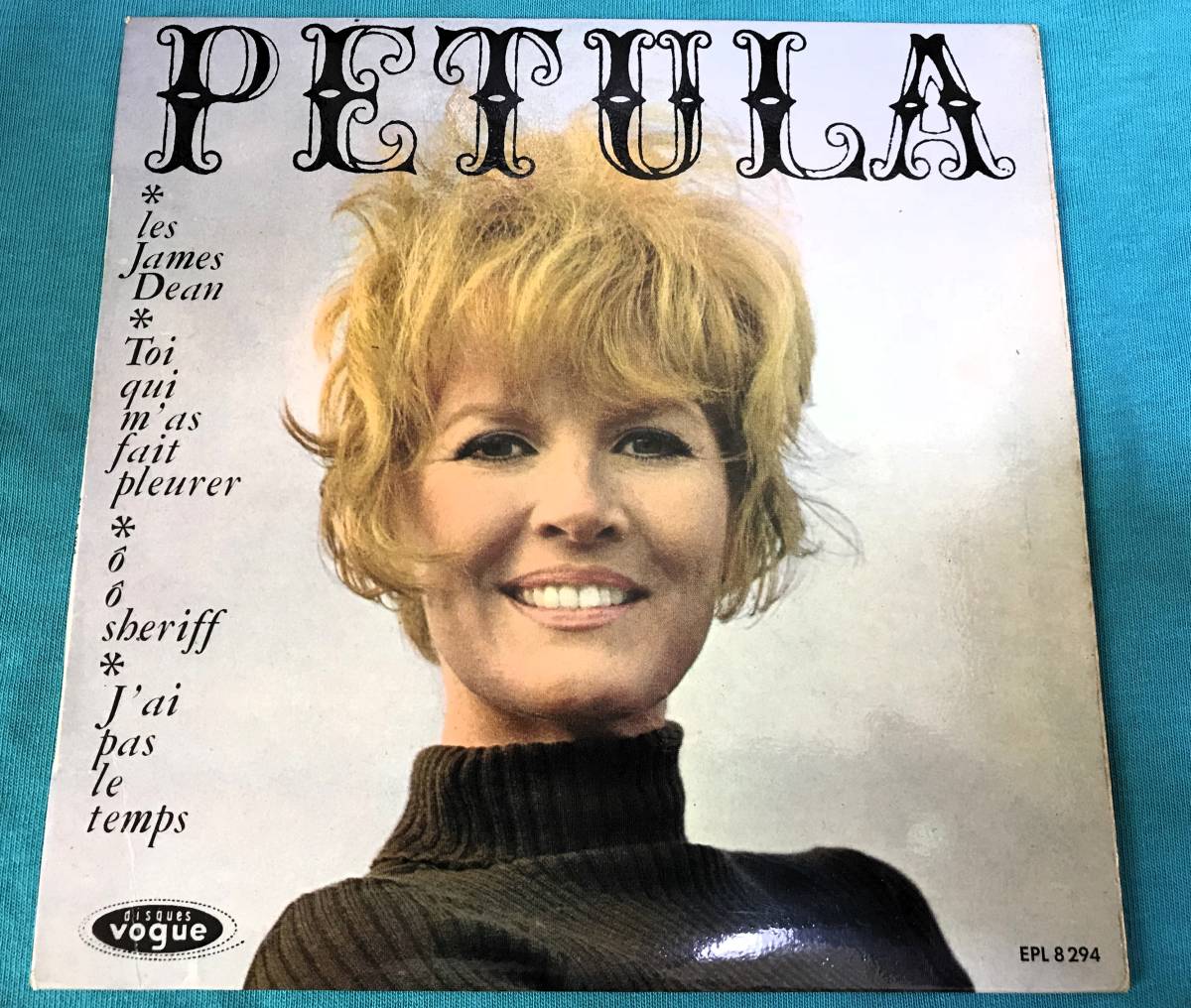 7”●Petula Clark / Les James Dean FRANCEオリジナル盤 EPL. 8294 　Serge Gainsbourg作曲のフレンチポップ「O O Sheriff」収録_画像1