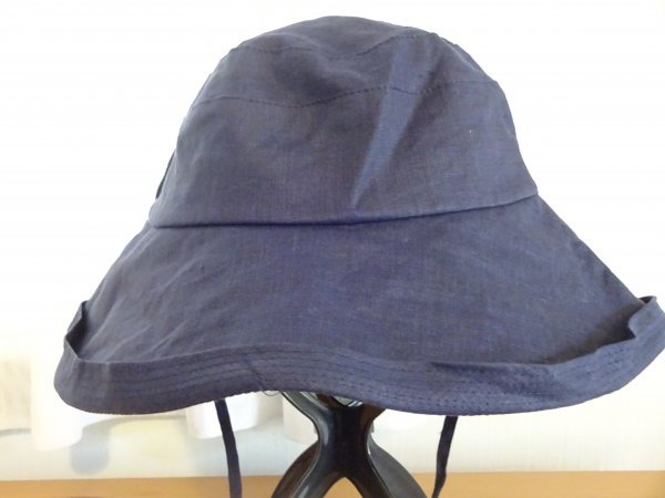 ↓Siggi↓紺色帽子　つば広ハッチ　スタイルハット タグ付ハット　サイズ５７cm　キャップ　帽子　UVカット_画像3