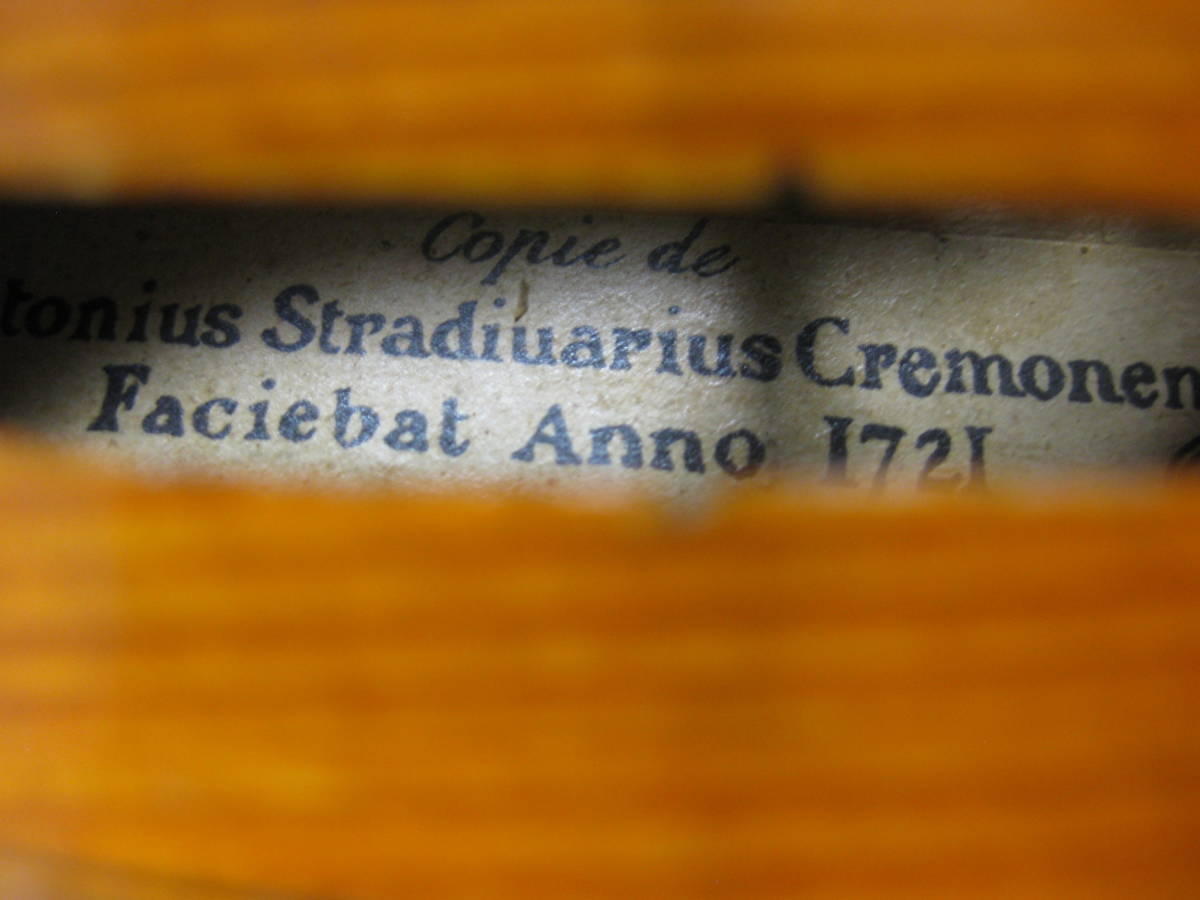 フランス製 3/4】 ストラディバリウス ラベル ca.1900 バイオリン
