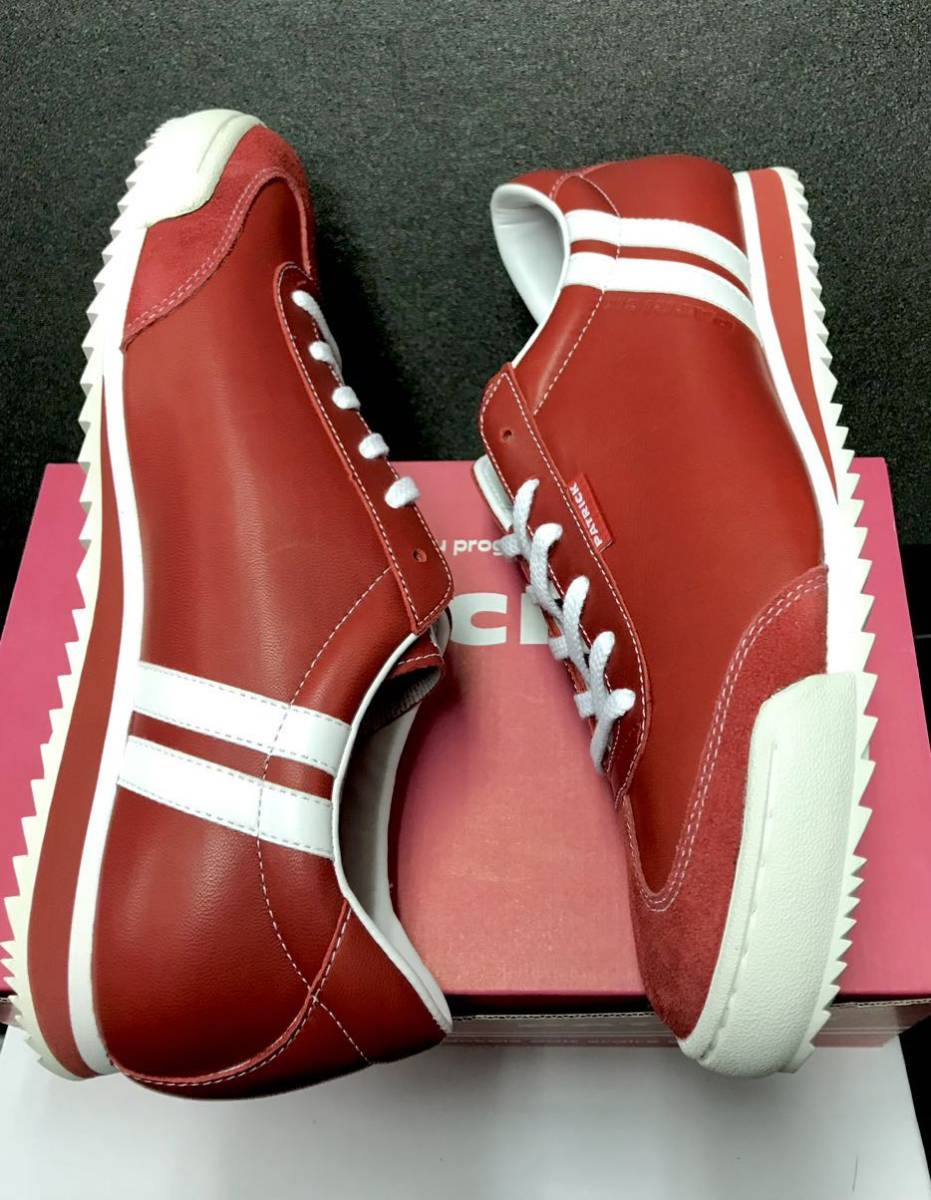 ☆新品・本革☆PATRICK TARTU RED パトリック　タルトゥ レッド　赤　ホースレザー　日本製　メンズ　スニーカー　503177