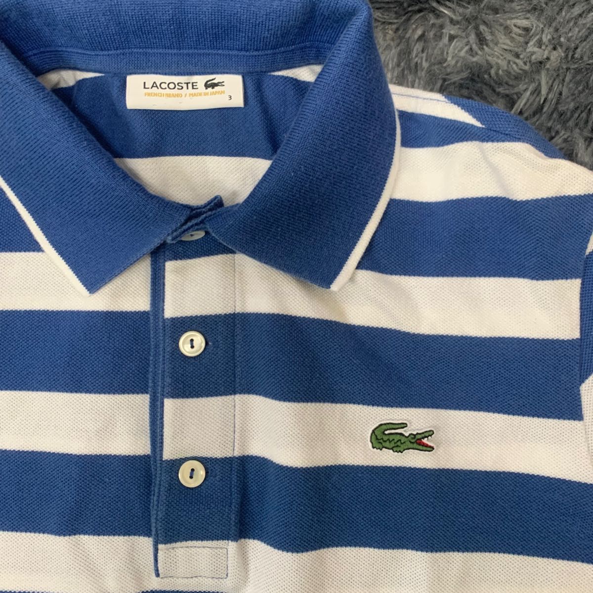 LACOSTE ラコステ 半袖 ポロシャツ ボーダー サイズ3|PayPayフリマ