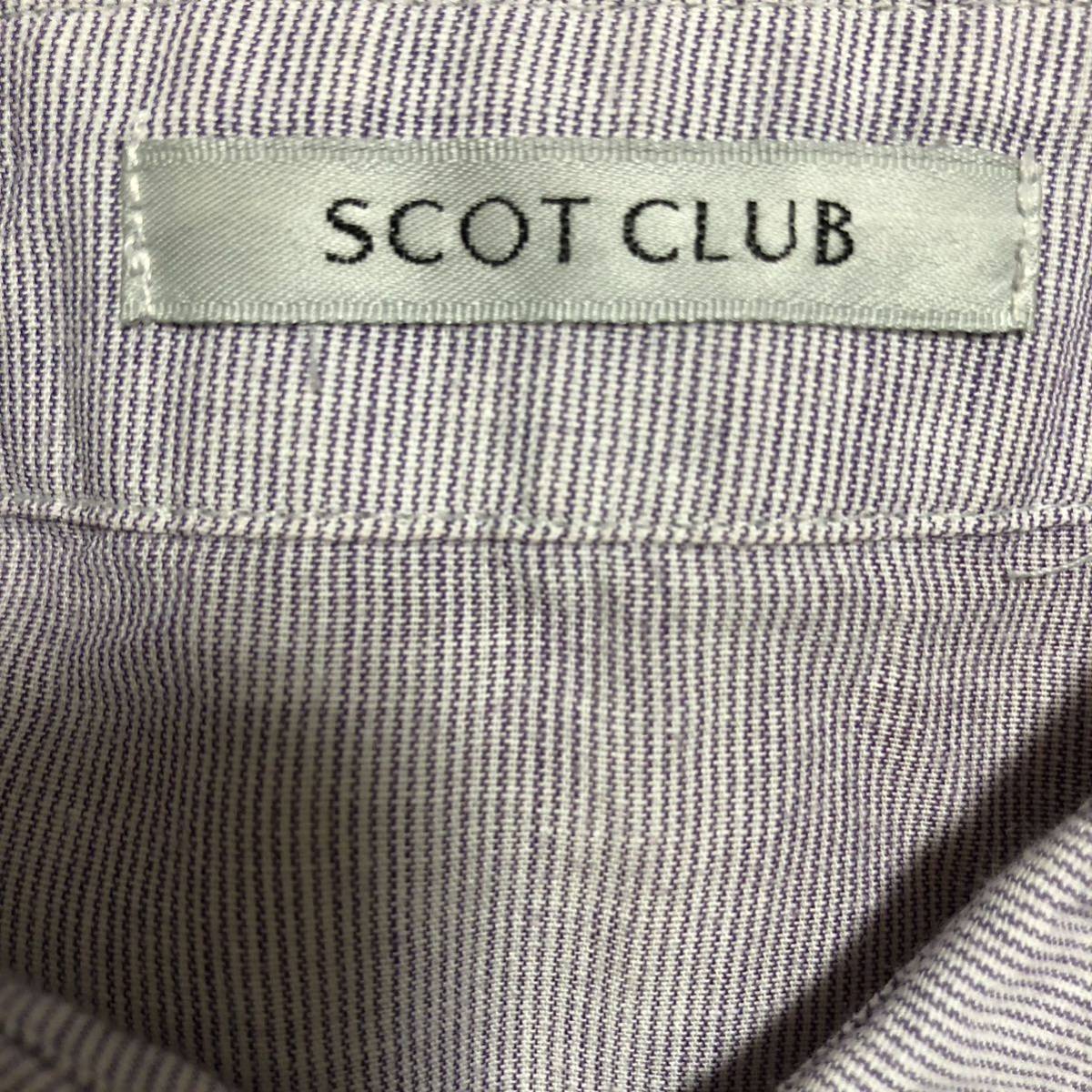 SCOT CLUB スコットクラブ　チュニック　ブラウス　パープル　コットン_画像9