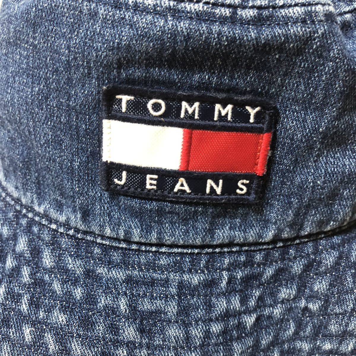 JEANS トミージーンズ デニムバケットハット 女性用 希少 Tommy jeans トミージーンズ デニム バケットハット ブルー 帽子