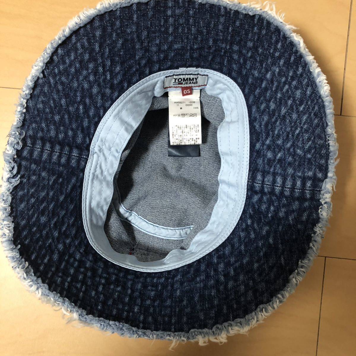 JEANS トミージーンズ デニムバケットハット 女性用 希少 Tommy jeans トミージーンズ デニム バケットハット ブルー 帽子