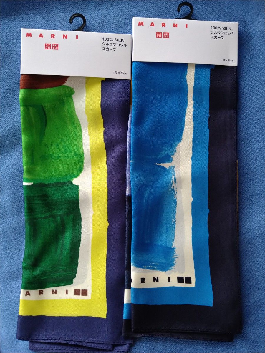 UNIQLO ユニクロ MARNI マルニ シルクフロシキスカーフ シルク UNIQLO ユニクロ MARNI マルニ シルクフロシキスカーフ シルク