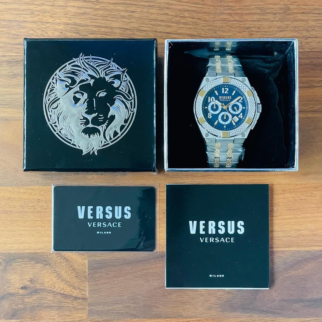 肌触りがいい 腕時計メンズ新品VERSUSヴェルサスVERSACEネイビー