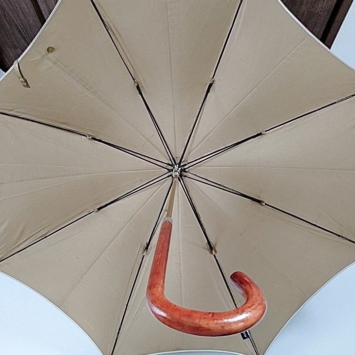 バーバリー　長傘　晴雨兼用　日傘　ロゴ　ゴールド