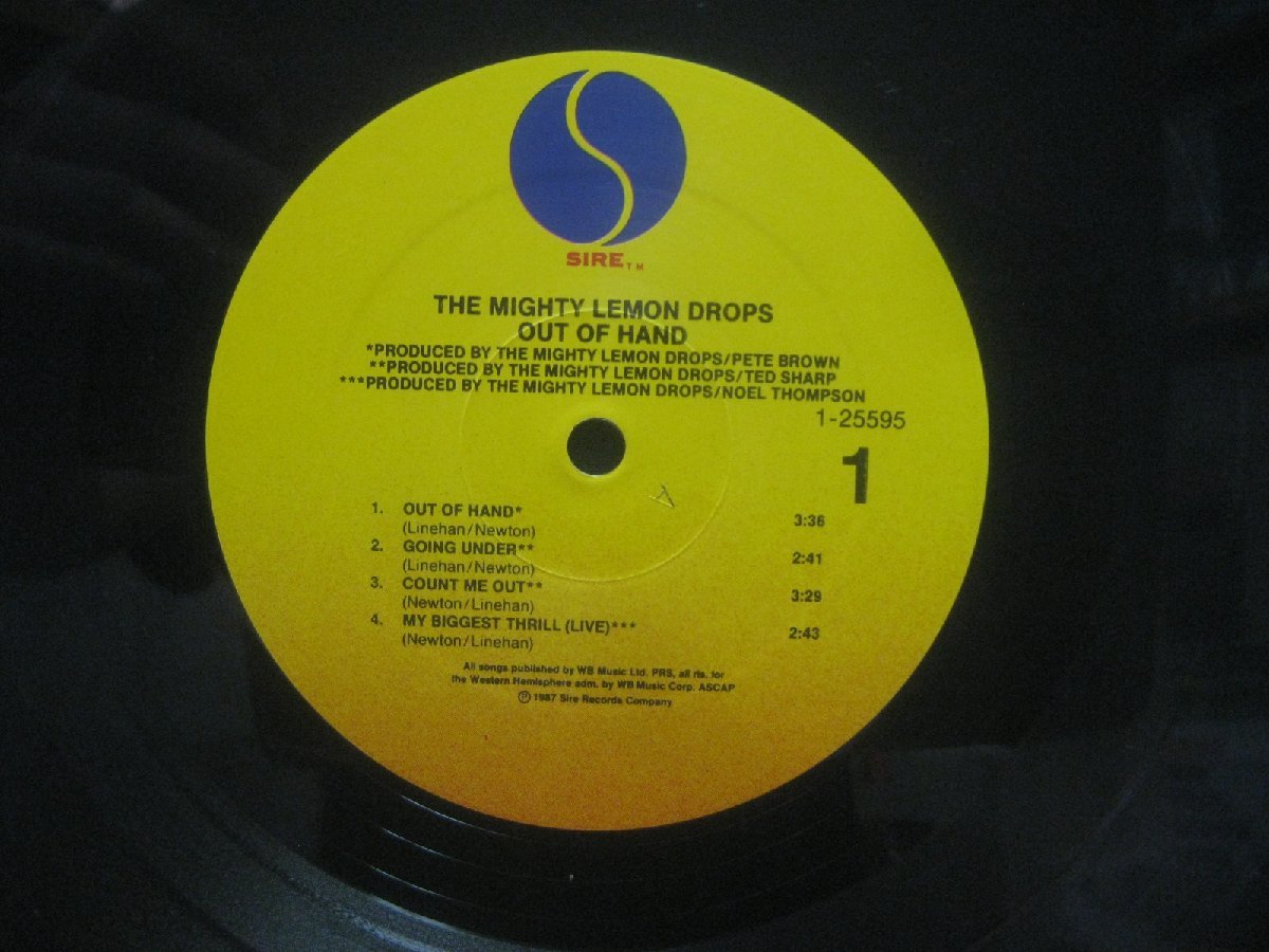 The Mighty Lemon Drops / Out Of Hand ◆LP7244NO ORPP◆LP_画像3