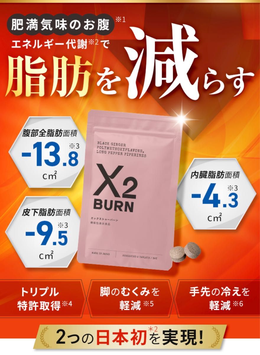 X2 BURN エックストゥーバーン 60粒(30日分)