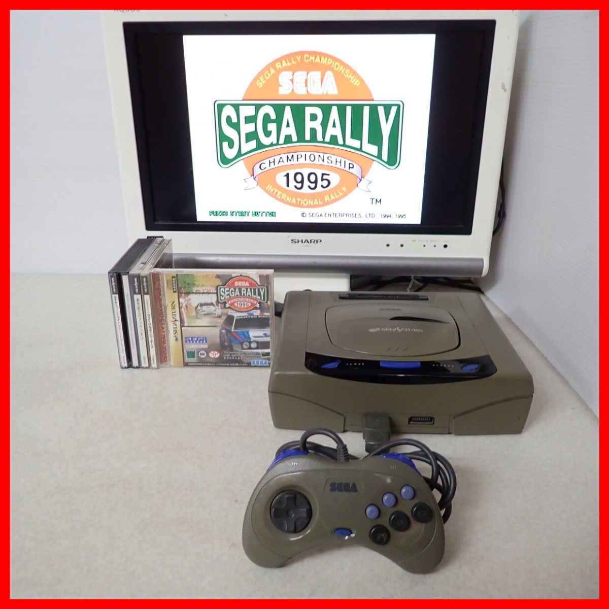 動作品 SS セガサターン 本体 HST-3210 +セガラリー・チャンピオン