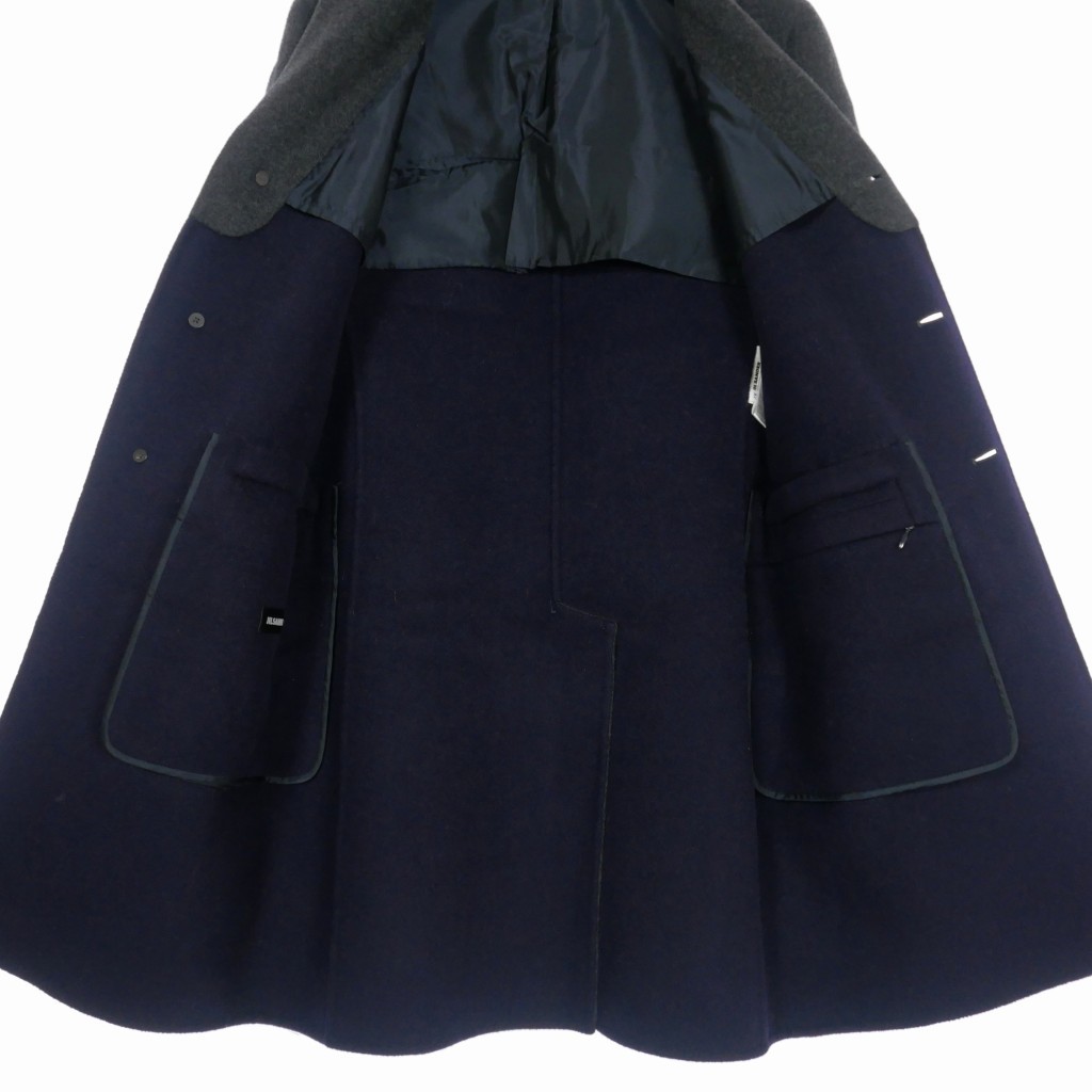 ジルサンダー JIL SANDER チェスターコート ダブルフェイス ウール 48