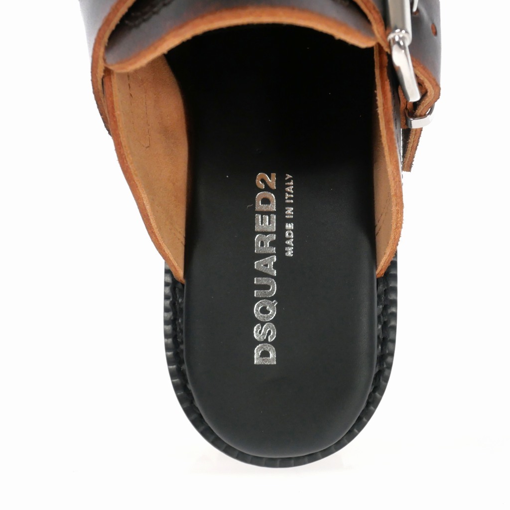 未使用品 ディースクエアード DSQUARED2 22AW GEORGE CLOGS レザー