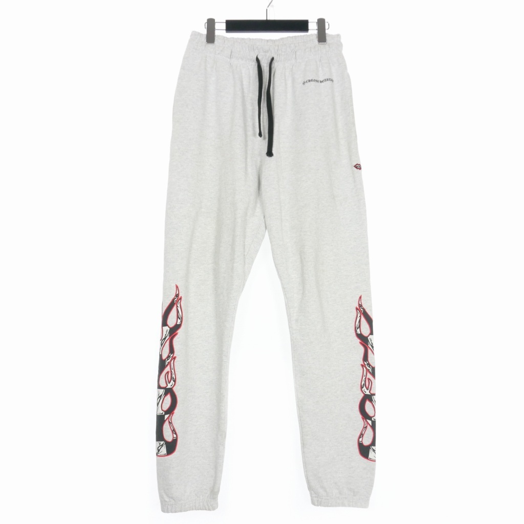 クロムハーツ CHROME HEARTS × マッティボーイ MATTY BOY Brain Sweatpants プリント スウェットパンツ L ライトグレー メンズ_画像1