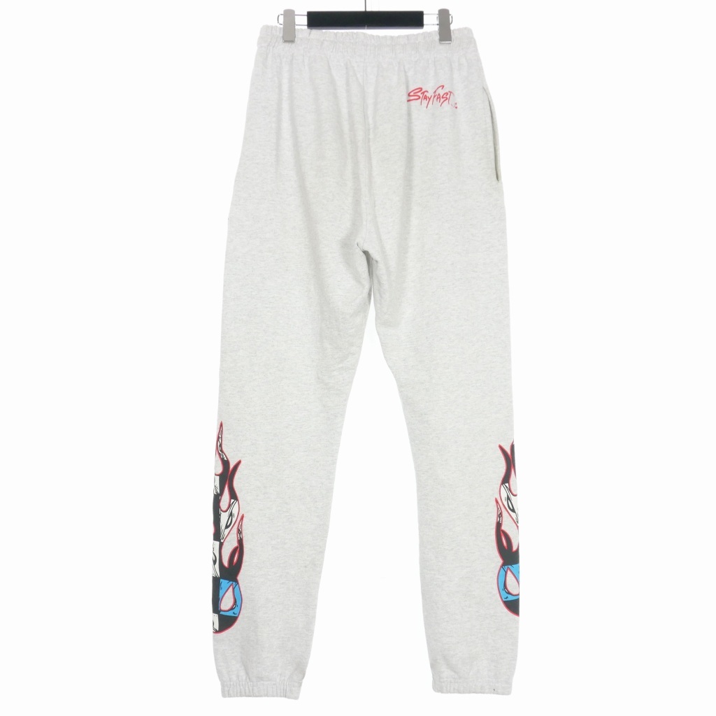 クロムハーツ CHROME HEARTS × マッティボーイ MATTY BOY Brain Sweatpants プリント スウェットパンツ L ライトグレー メンズ_画像2