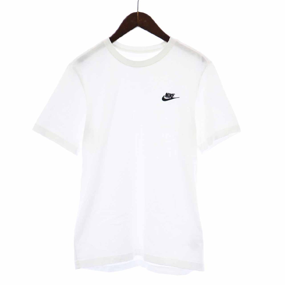 ナイキ NIKE Tシャツ カットソー クルーネック プルオーバー 半袖 刺繍 ロゴ M 白 ホワイト AR4999-101 /SY26 メンズ_画像1
