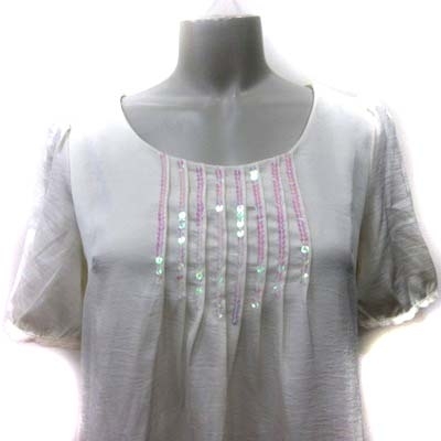  ef-de ef-de туника блуза украшен блестками короткий рукав 9 белый "теплый" белый /YI женский 