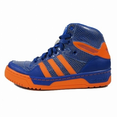 アディダス adidas METRO ATTITUDE EWING KNICKS メトロアティチュード バスケットシューズ スニーカー 26.5 ブルー オレンジ 675132/6▲B6_画像1