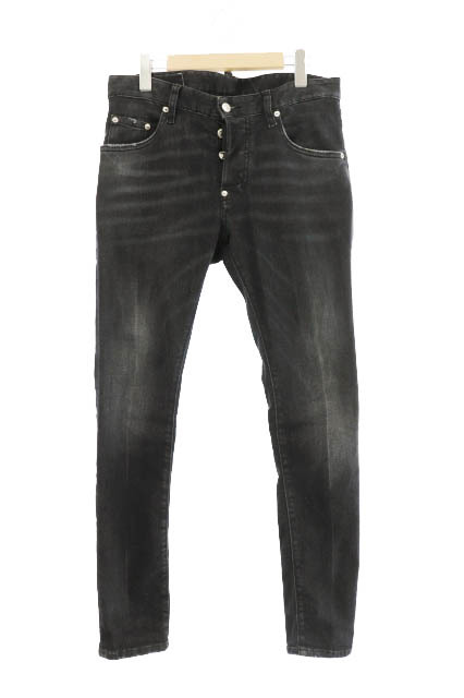 ディースクエアード DSQUARED2 SUPER TWINKY JEAN スーパー トゥインキー スキニー デニム パンツ ジーンズ S74LB0790 44 黒 ブラック ☆AA_画像1