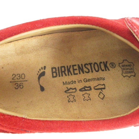 ビルケンシュトック BIRKENSTOCK ナッシュビル サンダル スリッポン シューズ ヌバックレザー 赤 レッド 36 23cm相当 靴 ■SM1 レディース_画像6