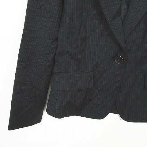  Comme Ca Du Mode COMME CA DU MODE jacket 1B long sleeve wool stripe 7 black af1443 lady's 