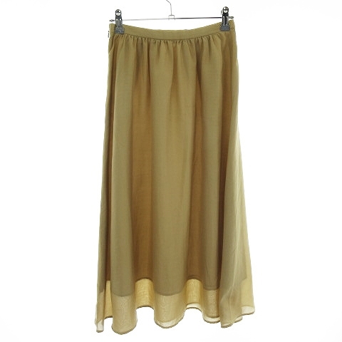  Ships SHIPS skirt flair mi leak height side fastener thin plain 36 beige bottoms /BT lady's 