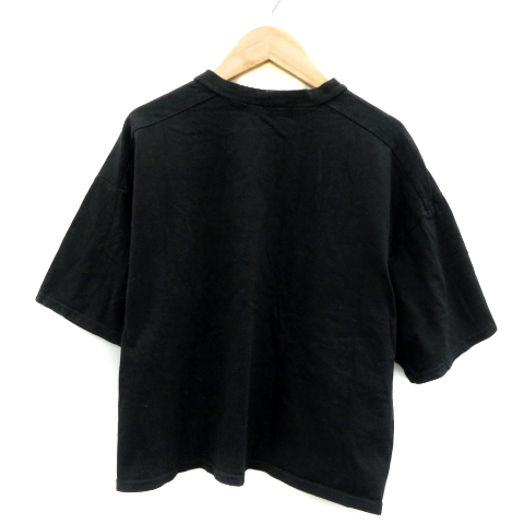 Kei Be efKBF Urban Research футболка cut and sewn короткий рукав раунд шея одноцветный большой размер One чёрный черный /YS7 женский 