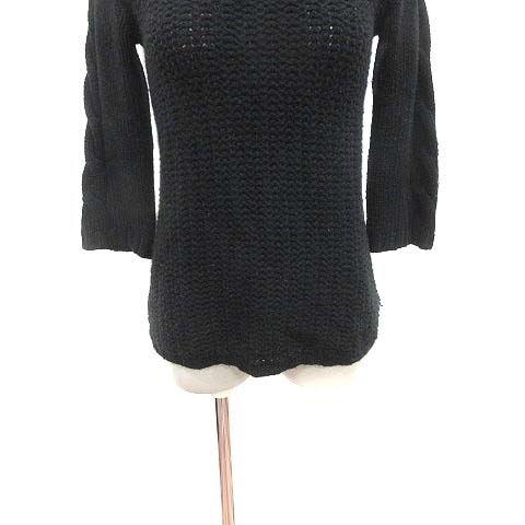 ザラ ZARA KNIT ニット セーター 長袖 アンゴラ混 M 黒 ブラック /YK ●RY レディース_画像3