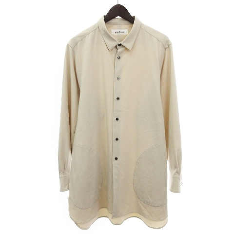 プラスターナ prasthana Strings Long Shirt ストリングス ロング シャツ P-0901001 長袖 アイボリー M メンズ_画像1