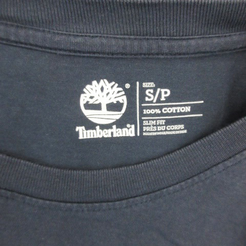 ティンバーランド Timberland Tシャツ カットソー 半袖 クルーネック S/P ネイビー 紺 /YM34 メンズ_画像4