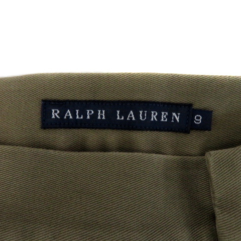  Ralph Lauren RALPH LAUREN chinos long height plain 9 khaki /YS31 lady's 