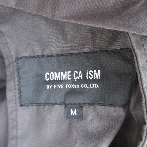 コムサイズム COMME CA ISM ミリタリージャケット ミドル丈 スタンドカラー M チャコールグレー /FF1 メンズ_画像6