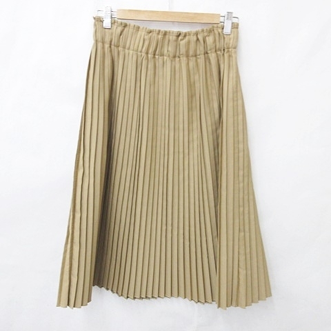  Stunning Lure STUNNING LURE skirt pleat long reversible plain check total rubber beige black gray green 1 lady's 