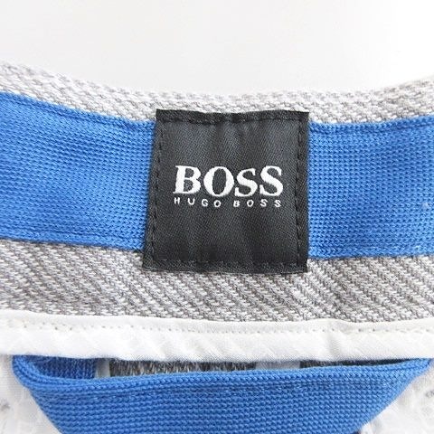 ヒューゴボス HUGO BOSS パンツ ストレート ロング プレート ストレッチ グレー 46 メンズ_画像3