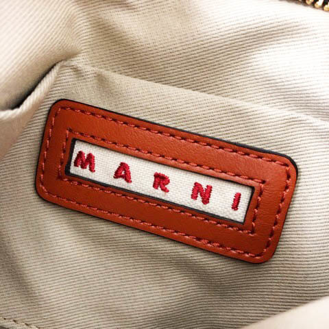 未使用品 マルニ MARNI クラッチバッグ 鞄 バッグ バイカラー 長方形 牛革 レザー 無地 UNI オレンジ ライトブルー PHMO0030U0 レディース_画像3