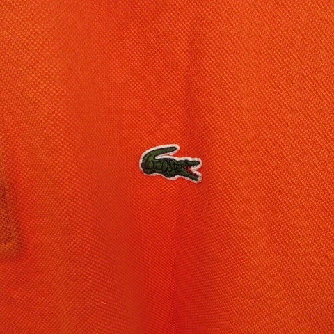 ラコステ LACOSTE 80’S CHEMISE ポロシャツ カットソー 半袖 鹿の子 コットン ロゴ ワニ ワンポイント L1212 オレンジ 4 メンズ_画像5