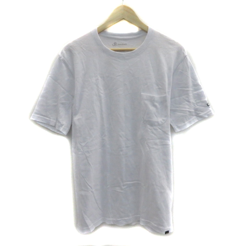 ジョンブル JOHNBULL Tシャツ カットソー 半袖 ラウンドネック 無地 L 白 ホワイト /YS31 メンズ_画像1